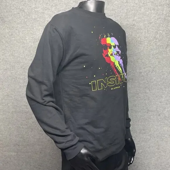 Bo Burnham Mens Large Black Inside Tour 2020-2021 Crewneck Graphic Sweatshirt - Picture 3 of 9